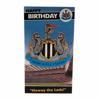 Newcastle United картичка за рожден ден Birthday Card & Badge