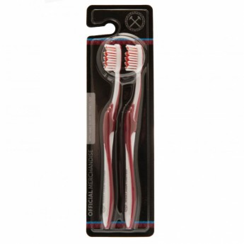 West Ham United две четки за зъби Twin Pack Toothbrush Adults
