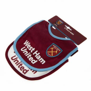 West Ham United детски лигавник 2 Pack Bibs