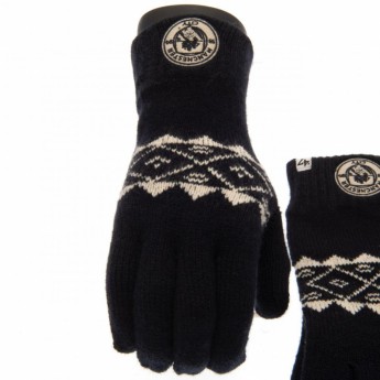 Manchester City мъжки ръкавици Knitted Gloves Adult Fairisle