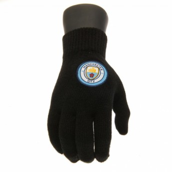 Manchester City детски ръкавици Knitted Gloves Junior