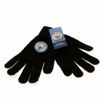 Manchester City детски ръкавици Knitted Gloves Junior