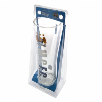 Manchester City стъклена чаша Tall Beer Glass EC