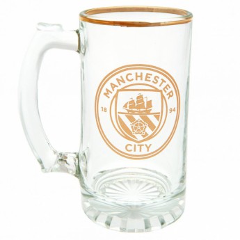 Manchester City стъклена чаша Stein Glass Tankard