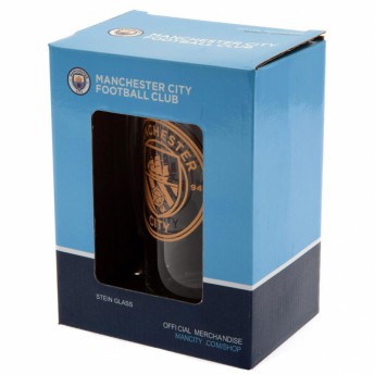 Manchester City стъклена чаша Stein Glass Tankard