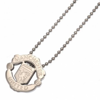 Manchester United колие с висулка Stainless Steel Pendant & Chain