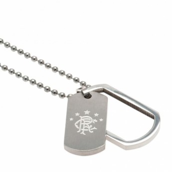 Rangers FC колие с висулка куче Framed Dog Tag & Chain
