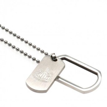 Newcastle United колие с висулка куче Framed Dog Tag & Chain