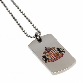 Sunderland AFC колие с висулка куче Colour Crest Dog Tag & Chain