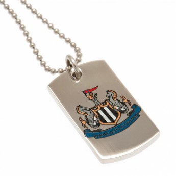 Newcastle United колие с висулка куче Colour Crest Dog Tag & Chain