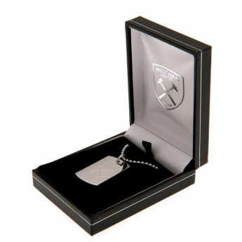West Ham United колие с висулка куче Engraved Dog Tag & Chain