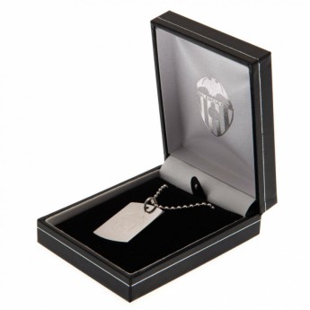 Valencia CF колие с висулка куче Engraved Dog Tag & Chain