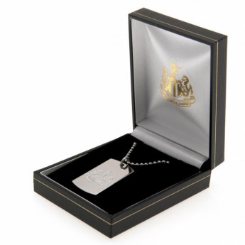 Newcastle United колие с висулка куче Engraved Dog Tag & Chain