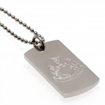 Newcastle United колие с висулка куче Engraved Dog Tag & Chain