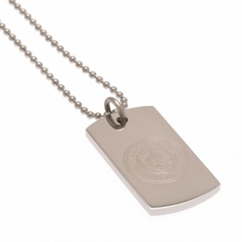 Manchester City колие с висулка куче Engraved Dog Tag & Chain