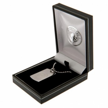 Manchester City колие с висулка куче Engraved Dog Tag & Chain