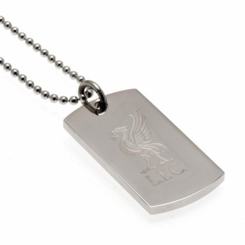 Liverpool FC колие с висулка куче Engraved Dog Tag & Chain LB