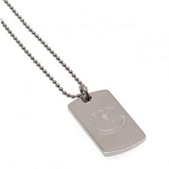 Everton FC колие с висулка куче Engraved Dog Tag & Chain