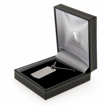 Aston Villa колие с висулка куче Engraved Dog Tag & Chain