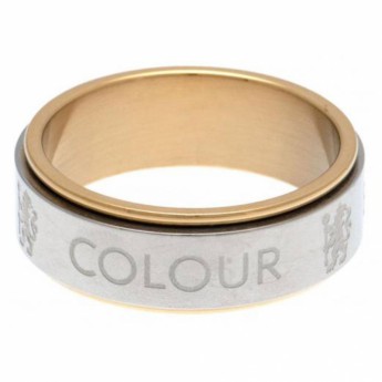 Chelsea FC пръстен Bi Colour Spinner Ring Large