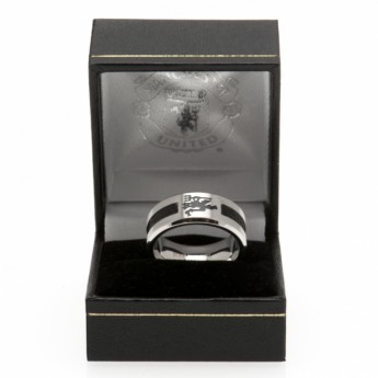 Manchester United пръстен Black Inlay Small
