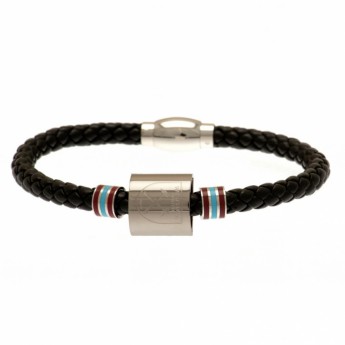 West Ham United кожена гривна Colour Ring Leather Bracelet