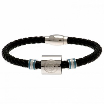 Manchester City кожена гривна Colour Ring Leather Bracelet