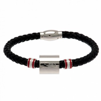 Liverpool FC кожена гривна Colour Ring Leather Bracelet