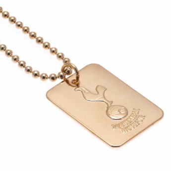 Tottenham Hotspur колие с висулка куче Gold Plated Dog Tag & Chain