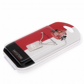 Sunderland AFC колие с висулка куче Silver Plated Dog Tag & Chain