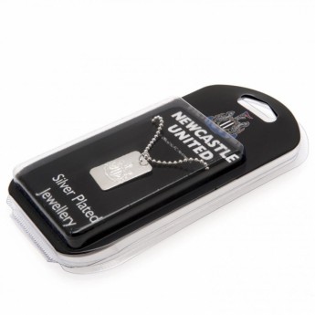 Newcastle United колие с висулка куче Silver Plated Dog Tag & Chain