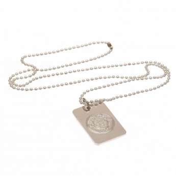 Manchester City колие с висулка куче Silver Plated Dog Tag & Chain