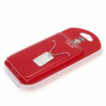 Liverpool FC колие с висулка куче Silver Plated Dog Tag & Chain
