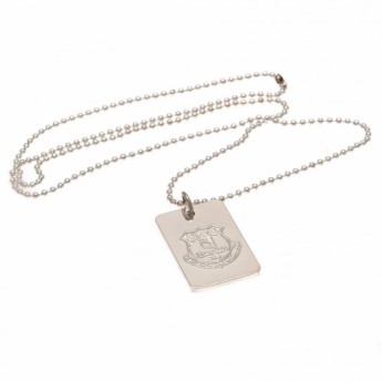 Everton FC колие с висулка куче Silver Plated Dog Tag & Chain