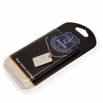 Everton FC колие с висулка куче Silver Plated Dog Tag & Chain