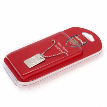 Arsenal FC колие с висулка куче Silver Plated Dog Tag & Chain