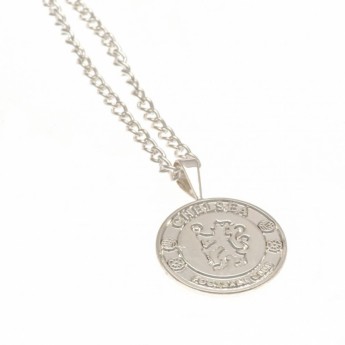 Chelsea FC колие с висулка Silver Plated Pendant & Chain XL