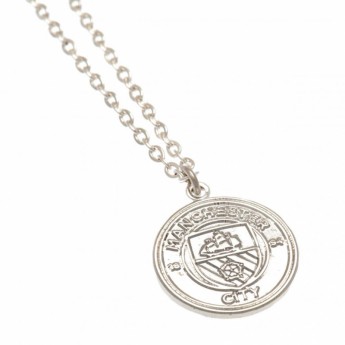 Manchester City колие с висулка Silver Plated Pendant & Chain