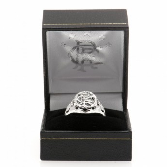 Rangers FC пръстен Silver Plated Crest Ring Medium