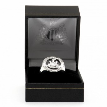 Newcastle United пръстен Silver Plated Crest Medium