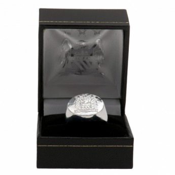 Manchester City пръстен Silver Plated Crest Ring Medium EC