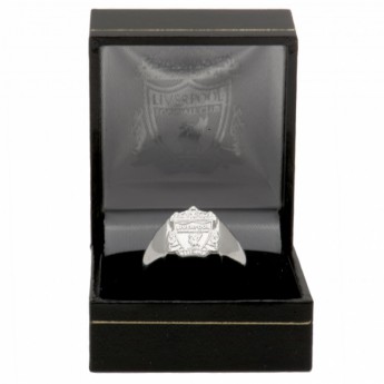 Liverpool FC пръстен Silver Plated Crest Medium