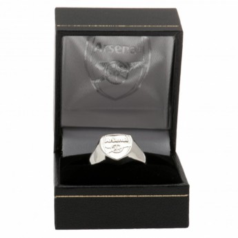 Arsenal FC пръстен Silver Plated Crest Medium