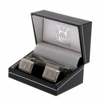 Manchester City комплект щипка за вратовръзка и копчета за ръкавели Tie Slide & Cufflink Set EC