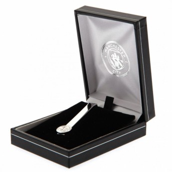 Manchester City клипс за вратовръзка Silver Plated Tie Slide