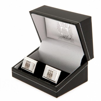 Manchester City копчета за ръкавели Silver Plated Cufflinks EC
