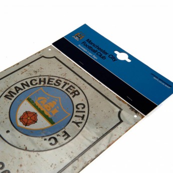 Manchester City табела за стена Retro Logo Sign