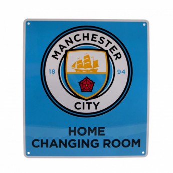 Manchester City метален знак Home Changing Room Sign