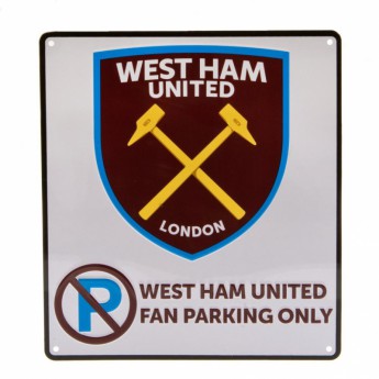 West Ham United метален знак No Parking Sign