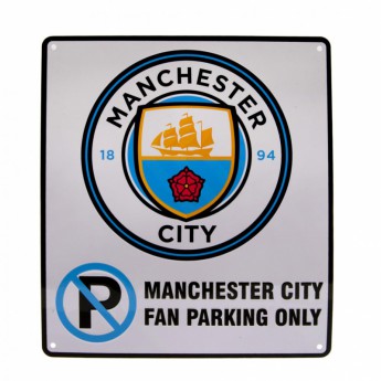 Manchester City метален знак No Parking Sign